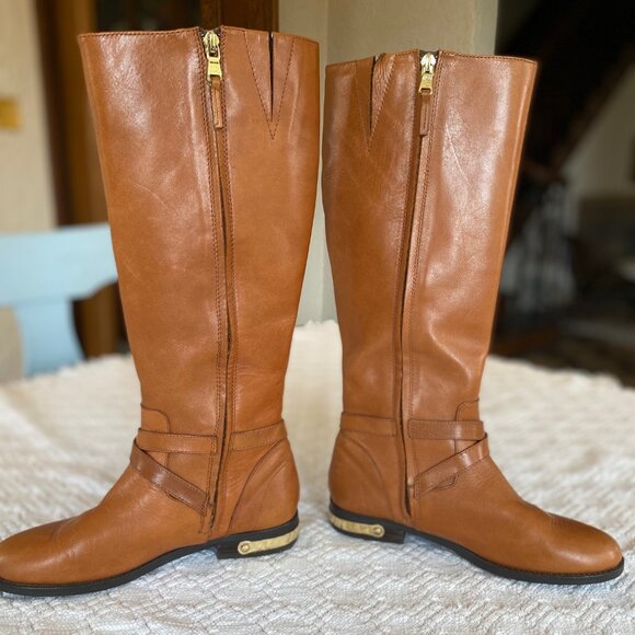 Ralph Lauren equestrian boots size 5.5, caramel color - Picture 4 of 9